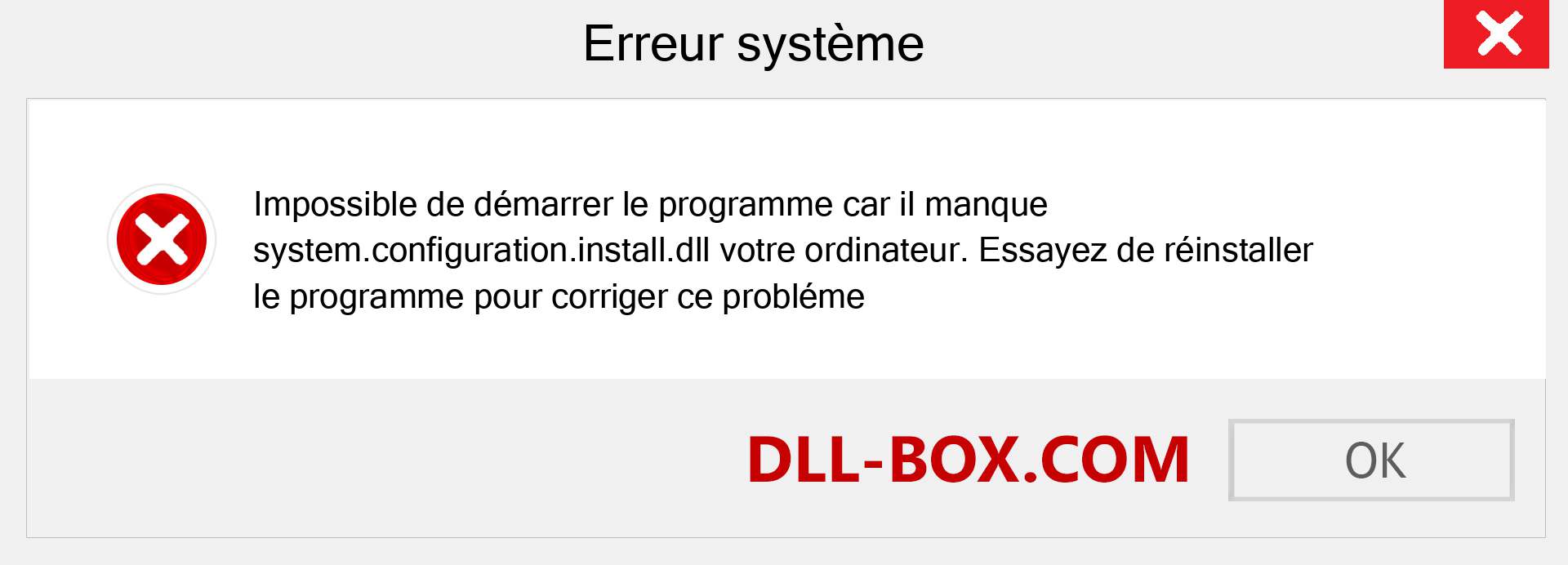 Le fichier system.configuration.install.dll est manquant ?. Télécharger pour Windows 7, 8, 10 - Correction de l'erreur manquante system.configuration.install dll sur Windows, photos, images